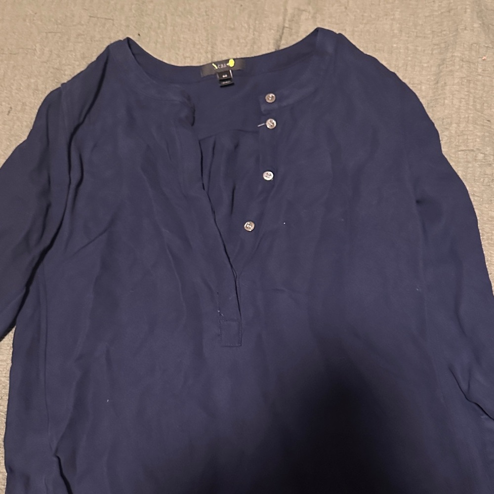J. Crew Deep Blue Blouse